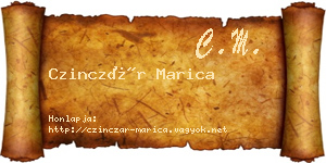 Czinczár Marica névjegykártya